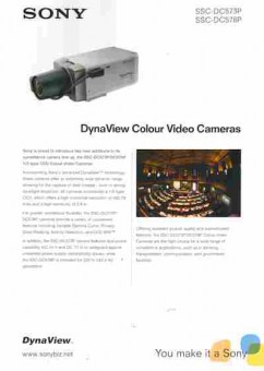 Буклет Sony DynaView Colour Video Cameras, 55-919, Баград.рф